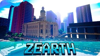 Minecraft  Project Zearth  Huge City Map w Download [upl. by Nyrraf]