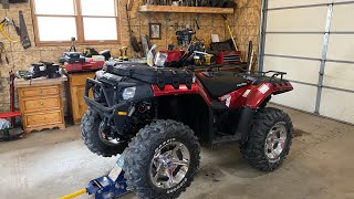 Polaris sportsman 550 oil change [upl. by Beka]