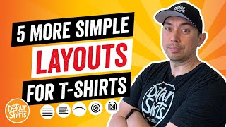 5 More Simple Layouts for TShirt Design 🔥 Create Shirts that Sell Tips to go from Beginner to Pro [upl. by Sternlight]