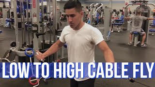 Low to High Cable Fly  How To [upl. by Nayra]