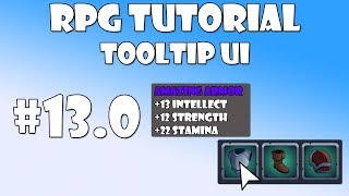 130 Unity RPG Tutorial  Tooltip UI [upl. by Etteloiv]