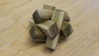 Making the 6pc notched burr puzzle Woodworking project [upl. by Daughtry]