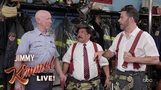 Jimmy Kimmel amp Guillermo Visit a New York Firehouse [upl. by Fennell]