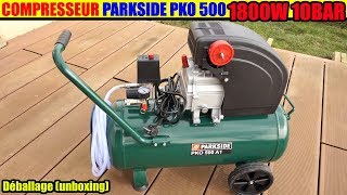 compresseur parkside pko 500 a1 lidl deballage compressor kompressor Compressore [upl. by Melisandra]