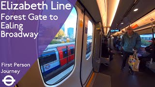 Elizabeth Line First Person Journey  Forest Gate to Ealing Broadway [upl. by Ysdnil]