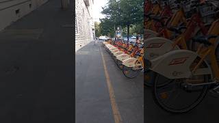 Bicycles on the streets of Milan [upl. by Aloin21]