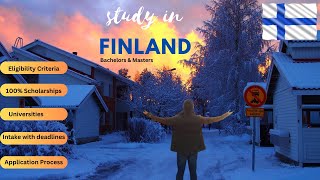 Study in Finland  Scholarships  Intakes amp deadlines finland studyinfinland schengenvisa [upl. by Babs760]