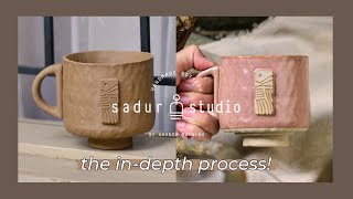 How I Make Handmade Ceramic Mug at Home from Beginning to End — Slow and Mindful [upl. by Eilra]