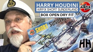 Airfix Sunderland Part 1 Box Open and Dry Fit plus Aftermarket  Finding Airfix Rare Kits [upl. by Bone]