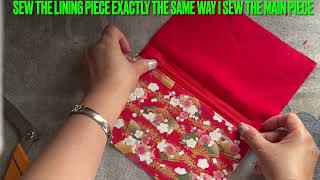 Easy Zippered Pouch With Lining Beginners Friendly Tutorial  Best Way To Sew A Zipper Pouch Wallet [upl. by Gariepy305]