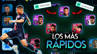 La PLANTILLA MÁS RÁPIDA en PES Mobile 99 de Velocidad  Rabanillo [upl. by Tteve]