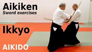 Aikido technique IKKYO in AIKI KEN sword applications by Stefan Stenudd [upl. by Ahseikram202]