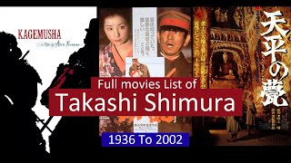 Takashi Shimura Full Movies List  All Movies of Takashi Shimura [upl. by Hallerson]