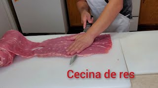 como cortar cecina de res de un cuetegusano [upl. by Irami752]