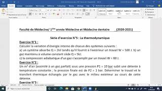 Td thermodynamique exercice 1234 [upl. by Henrique]