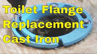 HOW TO REMOVEREPLACE OLD CAST IRON TOILET FLANGE [upl. by Notnil]