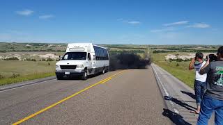 73 church bus rolling coal [upl. by Terri339]