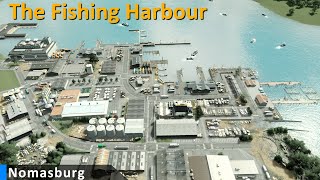 Building a detailed fishing harbour  Cities Skylines Nomasburg 39 [upl. by Venezia]