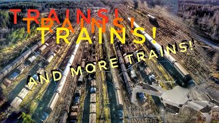 Train MuseumGraveyard in Grängesberg Sweden DJI Mini 2 [upl. by Elbertine]