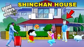 Shinchan and Franklin Went to Shinchan Real House in gta 5 [upl. by Hcib184]