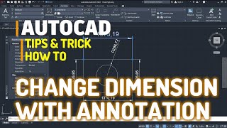 AutoCAD How To Change Dimension With Annotation Tutorial [upl. by Fredra]