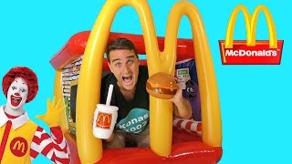 Giant McDonalds Inflatable Drive Thru Playland   Toy Review  Konas2002 [upl. by Asilana]