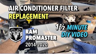 RAM ProMaster Van  Cabin Air Filter Replacement  20142020 [upl. by Sirk]