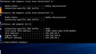 How to Find IP Address  GatewayIPv4 ipv6subnet mask with CMD in Windows 10 [upl. by Karp772]