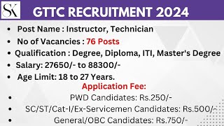 Karnataka GTTC Recruitment 2024 Apply online  Karnataka job notification [upl. by Merari]