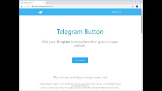 How to add telegram channel and button to your website [upl. by Anirac]