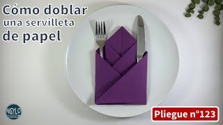 Cómo doblar una servilleta de papel de forma elegante  Decoración de mesa [upl. by Samala798]