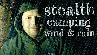 Stealth camping  tarp amp bivvi camping in wind amp rain [upl. by Solenne]