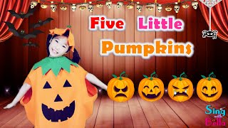 Five Little Pumpkins With Actions and Lyrics  Halloween Song  Pumpkin Song  Sing with Bella [upl. by Otreblasiul]