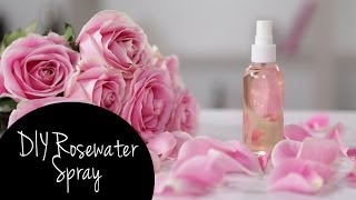 DIY Refreshing Makeup Setting Rosewater Spray  Tutorial [upl. by Fronnia147]