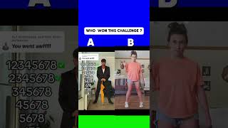 WHO WON THIS CHALLENGE dance challenge trendshort 1234567ATE [upl. by Gnihc]