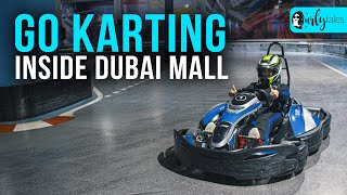 Go Karting Inside Dubai Mall  Curly Tales [upl. by Harriet]