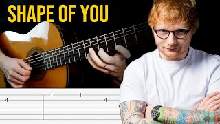 SHAPE OF YOU Guitar Tabs Tutorial Ed Sheeran [upl. by Airamana932]