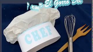 COMO HACER GORRO DE CHEF 👨‍🍳 CON CARTULINA [upl. by Knobloch]