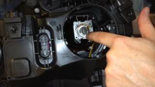 Headlight bulb replacement in a Mercedes GLK350 [upl. by Kuebbing]