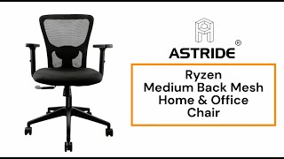 ASTRIDE® Ryzen™ Ergonomic Mid Back Office Chair [upl. by Ennaharas]