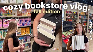 cozy fall bookstore vlog 💌🕯️ fall coded books  massive book haul amp going on a book buying ban [upl. by Neelie]