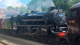 ‘47812’ amp ‘44871 black 5’ on a double header passing Twyford down to Bristol for a upcoming railtour [upl. by Aierb]