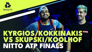 KyrgiosKokkinakis Take On KoolhofSkupski  Nitto ATP Finals 2022 Doubles Highlights [upl. by Ecnaralc879]