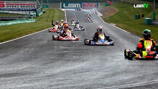 All Drivers on Slicks as it RAINS LGM Karting Champs Part 4 2021 Rd 1 Snr X30 Class [upl. by Kev]