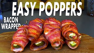 Easy Bacon Wrapped Jalapeno Poppers Made In The Oven [upl. by Ferino]