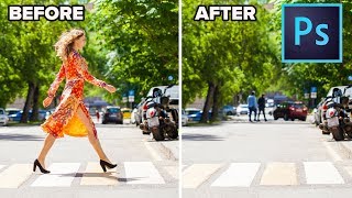 How to REMOVE a PERSON from a photo in Photoshop [upl. by Aramac]