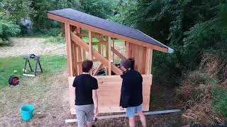 Timelapse Construction dune cabane de jardin [upl. by Doble422]