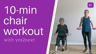 10minute Chair Workout [upl. by Navy722]