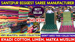 Mercerised Cotton Linen Khadi Cotton Pure Muslin Dhakai Jamdani Saree Manufacturer amp Wholesaler [upl. by Corneille]