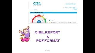 HOW TO DOWNLOAD CIBIL SCORE REPORT IN PDF [upl. by Nyleahcim155]